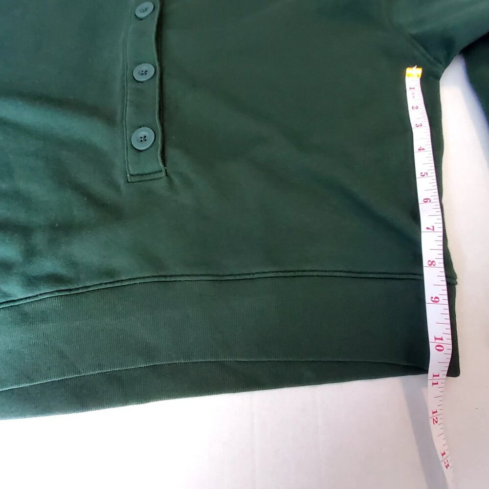 Universal Thread Dark Green Button-Up Mock Neck S… - image 7